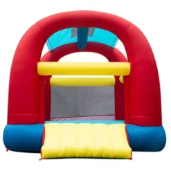 Banzai Cool Canopy Bouncer Outdoor Backyard Inflatable Kids Bounce House With Slide, Shade Canopy, Blower Motor, Ground Stakes, And Storage Bag -LITTLE TIKES Shop GUEST af86bc45 8903 437f 89c9 f2b851bbed1e