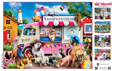 MasterPieces 300 Piece EZ Grip Jigsaw Puzzle - Iggy's Ice Cream - 18"x24" 4 MasterPieces 300 Piece EZ Grip Jigsaw Puzzle - Iggy's Ice Cream - 18"x24" - Image 4
