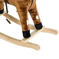 Qaba Kids Metal Plush Ride-On Rocking Horse Chair Toy With Nursery Rhyme Music - Dark Brown -LITTLE TIKES Shop GUEST b0a056b7 1c7e 426e 8ff4 b6ae887ce3ad