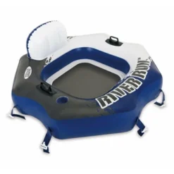 Intex River Run Single Person Inflatable Connecting Floating Lounge Tube Backrest Chair With Built-In Cupholders And Mesh Bottom, Blue -LITTLE TIKES Shop GUEST b0af3038 9369 43d1 88e4 ed814dca0830