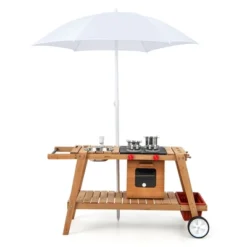 Costway Kid's Play Trolley Outdoor Wooden Kids Play Cart With Sun Umbrella For Toddlers 3+ -LITTLE TIKES Shop GUEST b22d518d 0dbc 4d51 9a13 6d491341c955