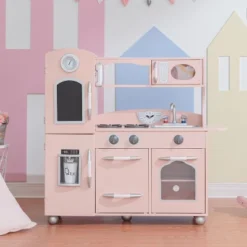 Pink Wooden Toy Kitchen With Fridge Freezer And Oven By Teamson Kids TD-11414P -LITTLE TIKES Shop GUEST b28abdff 78ef 4b3b 8da6 5f05c5d8add3