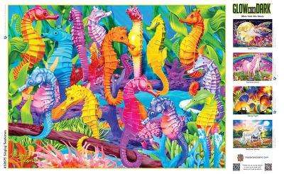 MasterPieces 300 Piece EZ Grip Jigsaw Puzzle - Singing Seahorses - 18"x24" 4 MasterPieces 300 Piece EZ Grip Jigsaw Puzzle - Singing Seahorses - 18"x24" - Image 4