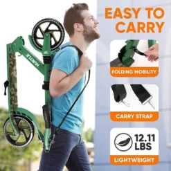 Hurtle Renegade Lightweight Foldable Teen And Adult Adjustable Ride On 2 Wheel Transportation Commuter Kick Scooter, Camouflage -LITTLE TIKES Shop GUEST b35efd18 3a6c 4715 9846 3adfa18ff781