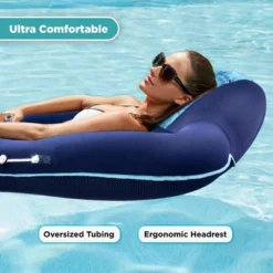 Aqua Leisure Luxury Water Recliner Inflatable Pool Float Comfort Lounge Chair Raft With Headrest, Handles, And Drink Holder, Blue (2 Pack) -LITTLE TIKES Shop GUEST b3e55174 90ac 436c 94ef 3d690ec13f96 1