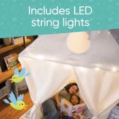 Hearthsong Cozy Cottage Bed Canopy With LED Lights Designed For Twin Or Queen-Sized Bed - Gray 10 Hearthsong Cozy Cottage Bed Canopy With LED Lights Designed For Twin Or Queen-Sized Bed - Gray -LITTLE TIKES Shop GUEST b4ce2d23 2114 4415 ae65 0dcf1a7bf8ad