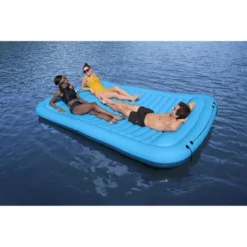 Bestway Hydro-Force Sun Soaker 4 Person Inflatable Platform Lake Floating Dock Water Lounger For Beach Days And Sun Tanning, Blue -LITTLE TIKES Shop GUEST b4fc0420 96c2 44db ad1d c98a98657b6f