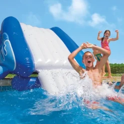 Intex 58849EP Kool Splash Inflatable Pool Water Slide And 2 Swimline 9078 Inflatable UFO Chairs For Pool, Lake, Or Ocean -LITTLE TIKES Shop GUEST b63b66c8 bdae 48df ac00 c83c9ab96f79