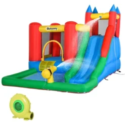 Outsunny 6-in-1 Kids Bounce House Inflatable Water Slide With Pool, Water Cannon, Climbing Wall, Jumping Castle Backyard Activity Outdoor -LITTLE TIKES Shop GUEST b742861e e57f 4821 88bf 07e5554f41a8