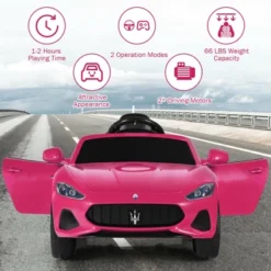 Costway 12V Kids Ride On Car Maserati GranCabrio Licensed W/ Remote Control& Lights Pink 9 Costway 12V Kids Ride On Car Maserati GranCabrio Licensed W/ Remote Control& Lights Pink -LITTLE TIKES Shop GUEST b8783f54 d41e 4f4d 907d b47905d5390c