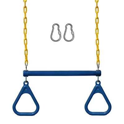 Jungle Gym Kingdom Swing Trapeze Bar Set With Rings Outdoor Swingset For Kids Playground & Treehouse With Accessories & Locking Hardware 18" Inch 5 Jungle Gym Kingdom Swing Trapeze Bar Set With Rings Outdoor Swingset For Kids Playground & Treehouse With Accessories & Locking Hardware 18" Inch - Image 5