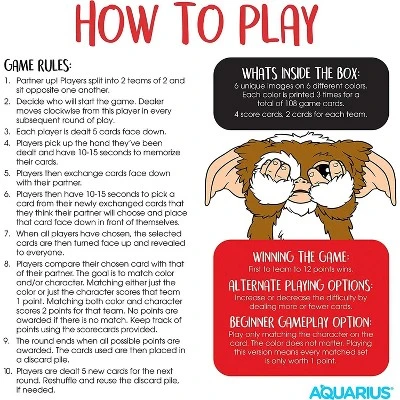 Aquarius Puzzles Gremlins Memory Master Card Game 1 Aquarius Puzzles Gremlins Memory Master Card Game