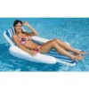 Swimline 68.5" Sunchaser 1-Person Swimming Pool Floating Lounge Chair With Pillow - Blue/White
