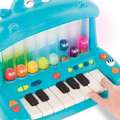 B. Toys Toy Piano For Kids Hippo Pop 2 B. Toys Toy Piano For Kids Hippo Pop - Image 2