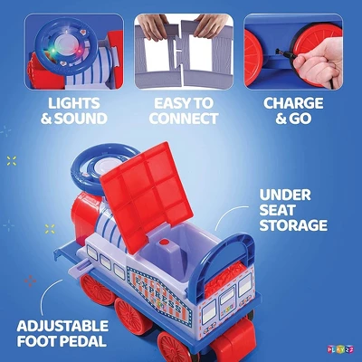 Ride On Toy Train With Tracks - Electric Features Fun Flashing Lights And Music, Storage Seat, 16 Tracks - Playable Without Tracks – Play22Usa 1 Ride On Toy Train With Tracks - Electric Features Fun Flashing Lights And Music, Storage Seat, 16 Tracks - Playable Without Tracks – Play22Usa