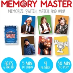 Aquarius Puzzles Christmas Vacation Memory Master Card Game