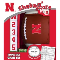 MasterPieces Officially Licsenced NCAA Nebraska Cornhuskers Shake N' Score Dice Game For Age 6 And Up