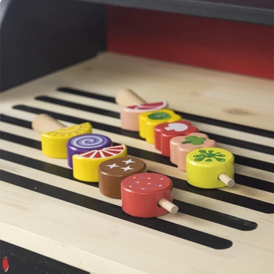 HearthSong Junior Grill Master's Pretend Play Wooden BBQ Grill Set With Accessories 8 HearthSong Junior Grill Master's Pretend Play Wooden BBQ Grill Set With Accessories - Image 8