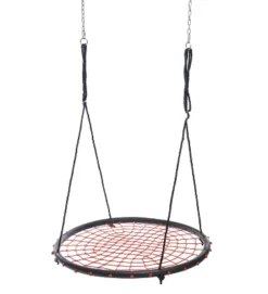 HearthSong 40-Inch Round Red Rope Swing With Padded Steel Frame And Woven Poly Rope Seat -LITTLE TIKES Shop GUEST baf36627 a51f 4ba2 8abc e6b01a518345