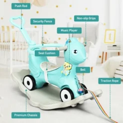 Costway Baby Rocking Horse 4 In 1 Kids Ride On Toy Push Car W/ Music Indoor Outdoor Gift -LITTLE TIKES Shop GUEST bb51a7cc c459 48d5 9acb 2c57b61469dd