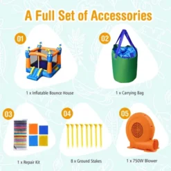 Inflatable Bounce House Kids Magic Castle W/ Large Jumping Area With 750W Blower -LITTLE TIKES Shop GUEST bbf93d20 4e84 4a08 8f0e 7b9c2beae59f