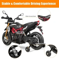 Costway 12V Kids Ride-On Motorcycle Motor Bike W/ Training Wheels Red Black -LITTLE TIKES Shop GUEST bc10bf06 eebf 4b0c 90e9 84fbc3629cbe