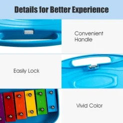 Costway 25 Notes Kids Glockenspiel Chromatic Metal Xylophone W/Case And 2 Mallets -LITTLE TIKES Shop GUEST bc1fc5dd 5c56 4e88 bcc9 b3ba760add6e