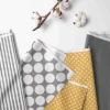 Bacati - Mix N Match Gray Yellow Large Dots/Pin Dots Play Tent For Kids/Toddlers, 100% Cotton Percale Fabric Cover