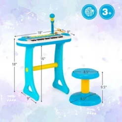 Costway 31 Key Kids Piano Keyboard Toy Toddler Musical Instrument W/ Microphone PinkBlue -LITTLE TIKES Shop GUEST bcf14bb5 9e80 46bb b7a2 e0370b504109