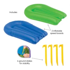 Hearthsong Extra Long 25-Foot Double Lane Water Slide With Sprinkler, Splash Pool, And 2 Inflatable Speed Boards -LITTLE TIKES Shop GUEST bd10cc70 8689 4c85 b30d 7c11022efabf