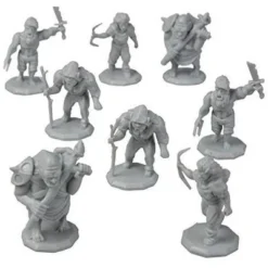 Monster Protectors Unpainted Fantasy Orc Mini Figures For D&D - 1", 8 Pieces