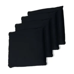 Regulation Sized Cornhole Bag Set- Durable Canvas Bags With Moisture Proof Plastic Lining For Kids And Adults By Toy Time (8 Pack, Black/Red)