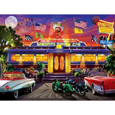 MasterPieces 550 Piece Jigsaw Puzzle - Bandito's Dining Car - 18"x24" 2 MasterPieces 550 Piece Jigsaw Puzzle - Bandito's Dining Car - 18"x24" - Image 2