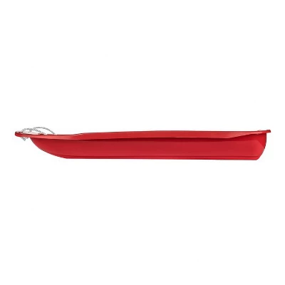 Lucky Bums Kids 48 Inch Single Person Plastic Snow Toboggan Sled For All Winter Conditions With Pull Rope For Children Ages 8 To 15, Red (2 Pack) 2 Lucky Bums Kids 48 Inch Single Person Plastic Snow Toboggan Sled For All Winter Conditions With Pull Rope For Children Ages 8 To 15, Red (2 Pack) - Image 2