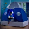HearthSong Galactic Bed Tent With Starburst LED Light For Twin-Size Beds