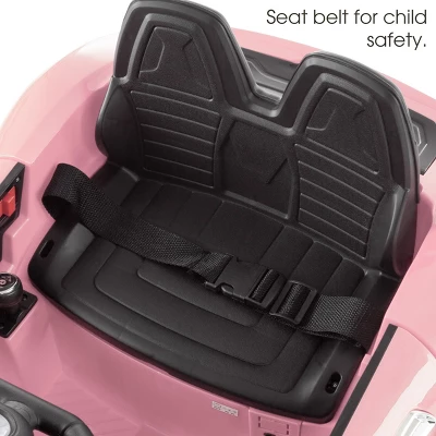 Toy Time Motorized Electric Ride-On Sports Car - 6V Battery-Powered With Remote Control - Pink 2 Toy Time Motorized Electric Ride-On Sports Car - 6V Battery-Powered With Remote Control - Pink - Image 2