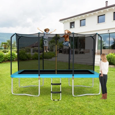 Costway 8 X 14 FT Rectangular Recreational Trampoline W/ Safety Enclosure Net Ladder Outdoor 2 Costway 8 X 14 FT Rectangular Recreational Trampoline W/ Safety Enclosure Net Ladder Outdoor - Image 2