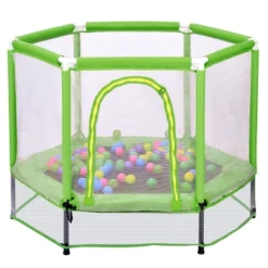 55'' Toddlers Indoor Outdoor Mini Trampoline With Safety Enclosure Net And Balls - ModernLuxe -LITTLE TIKES Shop GUEST c13be3c7 c706 4aa5 ae50 c448f21a757f