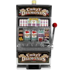 Trademark Poker Crazy Diamonds Casino Slot Machine Authentic Replica Bank