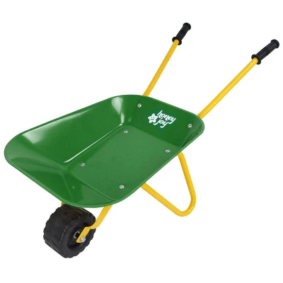 Costway Steel Wheelbarrow For Kids Red/Green 3 Costway Steel Wheelbarrow For Kids Red/Green - Image 3