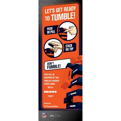 MasterPieces Real Wood Block Tumble Towers - NFL Chicago Bears 3 MasterPieces Real Wood Block Tumble Towers - NFL Chicago Bears - Image 3
