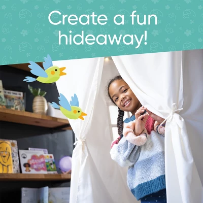 Hearthsong Cozy Cottage Bed Canopy With LED Lights Designed For Twin Or Queen-Sized Bed - Gray 1 Hearthsong Cozy Cottage Bed Canopy With LED Lights Designed For Twin Or Queen-Sized Bed - Gray