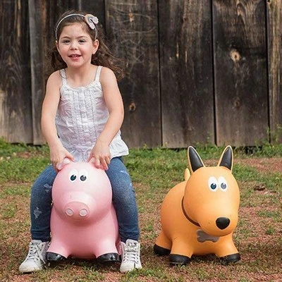 Farm Hoppers Inflatable Bouncing Yellow Dog 2 Farm Hoppers Inflatable Bouncing Yellow Dog - Image 2