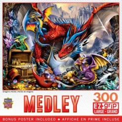 MasterPieces 300 Piece EZ Grip Jigsaw Puzzle - Dragon's Horde - 18"x24"