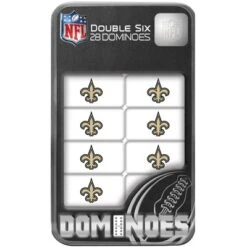 MasterPieces Officially Licensed NFL New Orleans Saints 28 Piece Dominoes Game For Adults