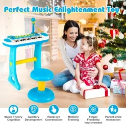 Costway 31 Key Kids Piano Keyboard Toy Toddler Musical Instrument W/ Microphone PinkBlue -LITTLE TIKES Shop GUEST c47b5949 d600 4e69 aefa f9a1740d5ea4
