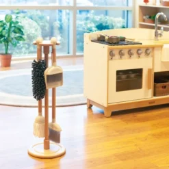 Kaplan Early Learning Modern Pretend Play Cleaning Set With Stand