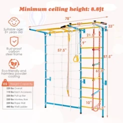 Costway 7 In 1 Kids Indoor Gym Playground Swedish Wall Ladder Children Home Climbing Gym 11 Costway 7 In 1 Kids Indoor Gym Playground Swedish Wall Ladder Children Home Climbing Gym -LITTLE TIKES Shop GUEST c5977443 a946 49a6 be1c 46e09337306d