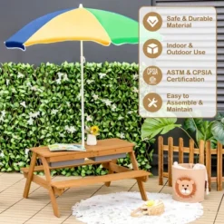 Costway 3-in-1 Kids Picnic Table Wooden Outdoor Sand & Water Table W/Umbrella Play Box Es 16 Costway 3-in-1 Kids Picnic Table Wooden Outdoor Sand & Water Table W/Umbrella Play Box Es -LITTLE TIKES Shop GUEST c5cedf33 a41f 4e3a 8d7f 54eb579b6b00