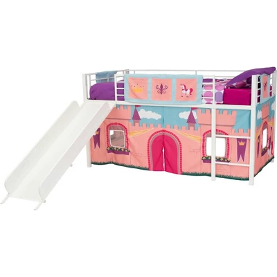 DHP Princess Castle Curtain Set For Loft Bed Pink - Dorel Home Products 2 DHP Princess Castle Curtain Set For Loft Bed Pink - Dorel Home Products - Image 2